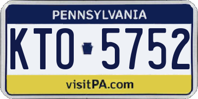 PA license plate KTO5752