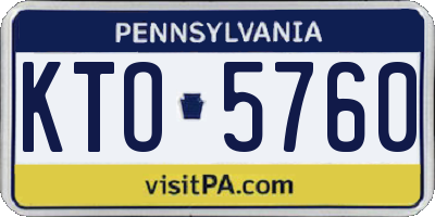 PA license plate KTO5760