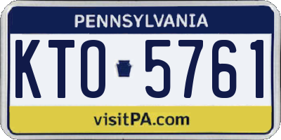 PA license plate KTO5761