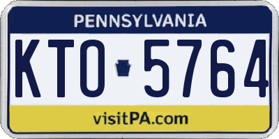 PA license plate KTO5764