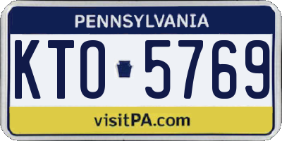 PA license plate KTO5769