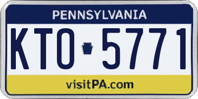 PA license plate KTO5771