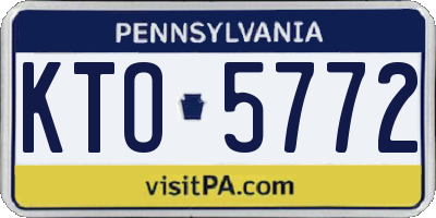 PA license plate KTO5772