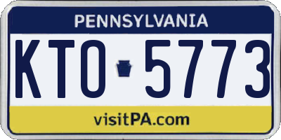 PA license plate KTO5773