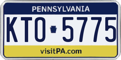 PA license plate KTO5775