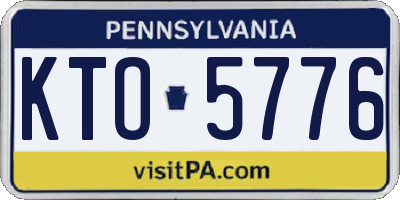 PA license plate KTO5776