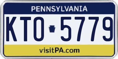 PA license plate KTO5779