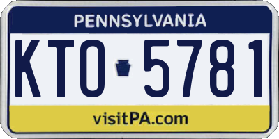 PA license plate KTO5781