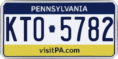 PA license plate KTO5782