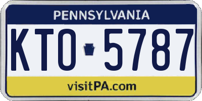 PA license plate KTO5787