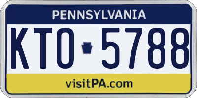 PA license plate KTO5788