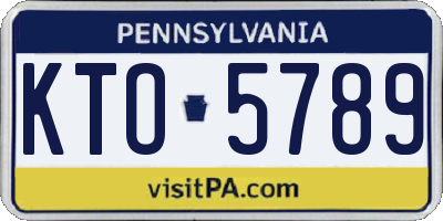 PA license plate KTO5789