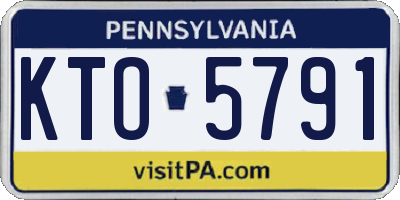 PA license plate KTO5791
