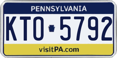 PA license plate KTO5792