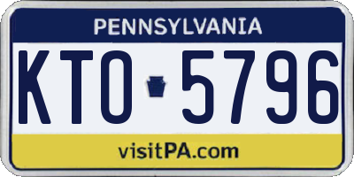 PA license plate KTO5796