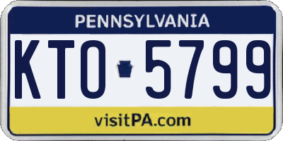 PA license plate KTO5799