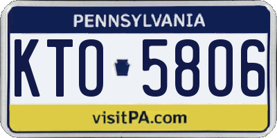 PA license plate KTO5806