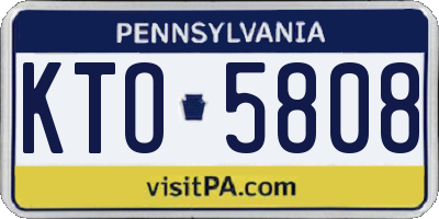 PA license plate KTO5808