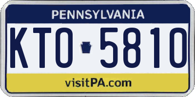PA license plate KTO5810