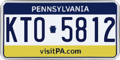 PA license plate KTO5812