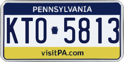 PA license plate KTO5813