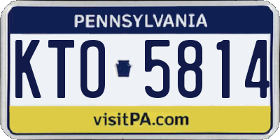 PA license plate KTO5814