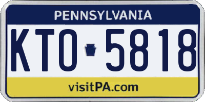 PA license plate KTO5818