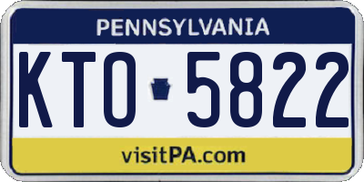 PA license plate KTO5822