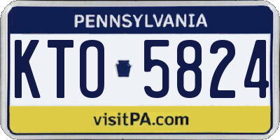 PA license plate KTO5824