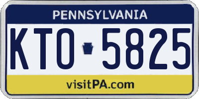 PA license plate KTO5825