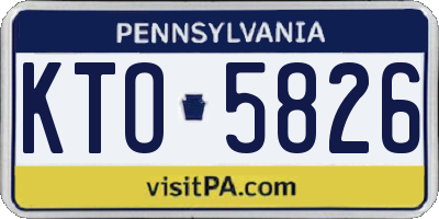 PA license plate KTO5826
