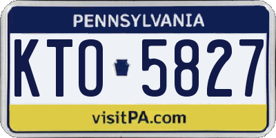 PA license plate KTO5827