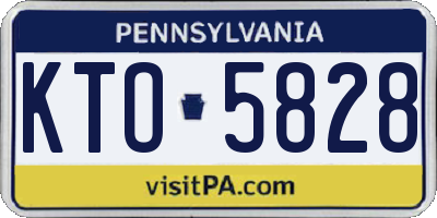 PA license plate KTO5828