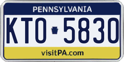 PA license plate KTO5830