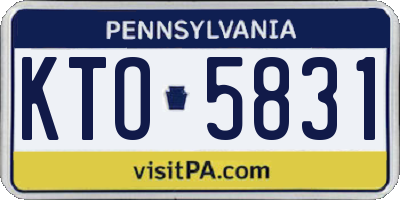 PA license plate KTO5831