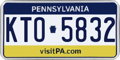 PA license plate KTO5832