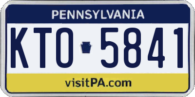 PA license plate KTO5841