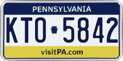 PA license plate KTO5842