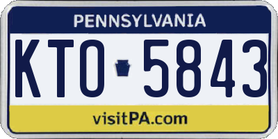 PA license plate KTO5843