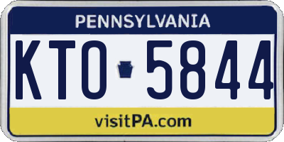 PA license plate KTO5844