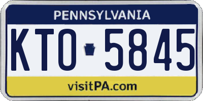 PA license plate KTO5845