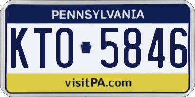 PA license plate KTO5846