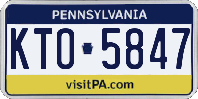 PA license plate KTO5847