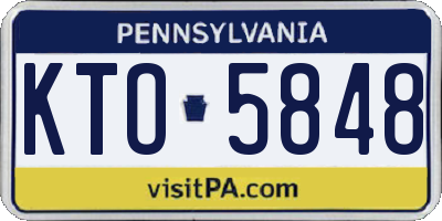 PA license plate KTO5848