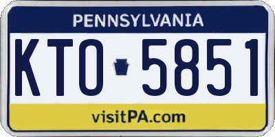 PA license plate KTO5851