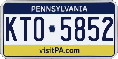 PA license plate KTO5852