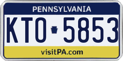 PA license plate KTO5853