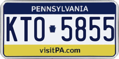 PA license plate KTO5855