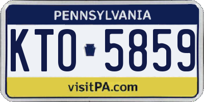 PA license plate KTO5859