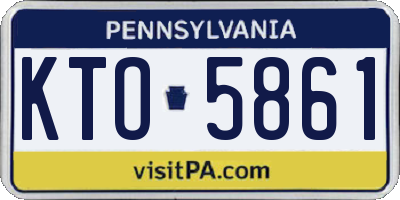 PA license plate KTO5861